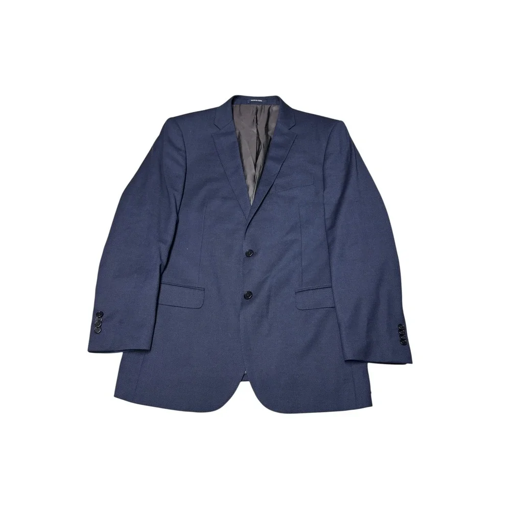 Jos. A. Bank 1905  Navy Blue Birds Eye Wool Blazer Mens 44R